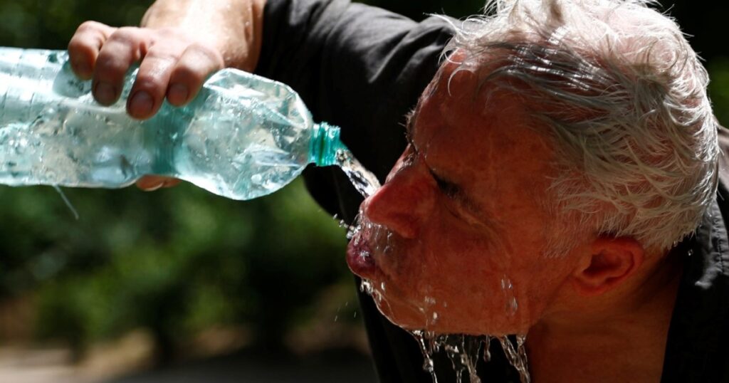 Beware of drinking from plastic water bottles, especially on hot days