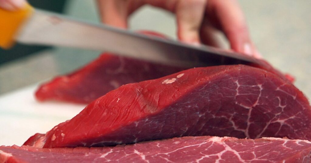 A study shows that beef is healthy unless it is processed