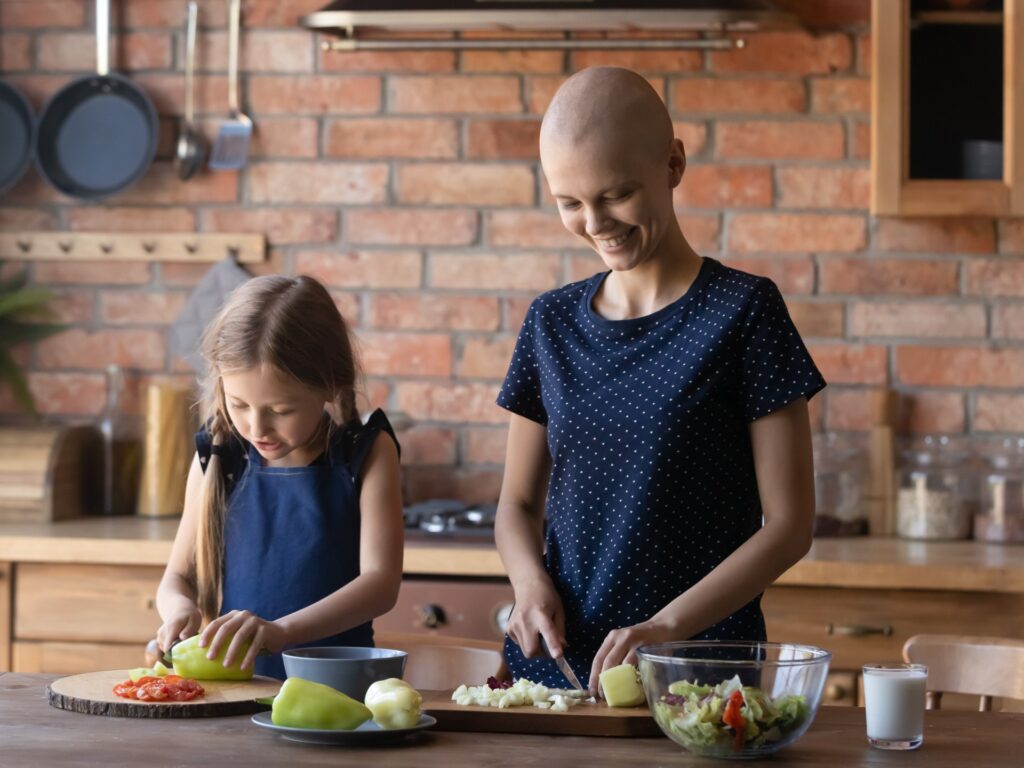 What does a cancer patient take on chemotherapy day?