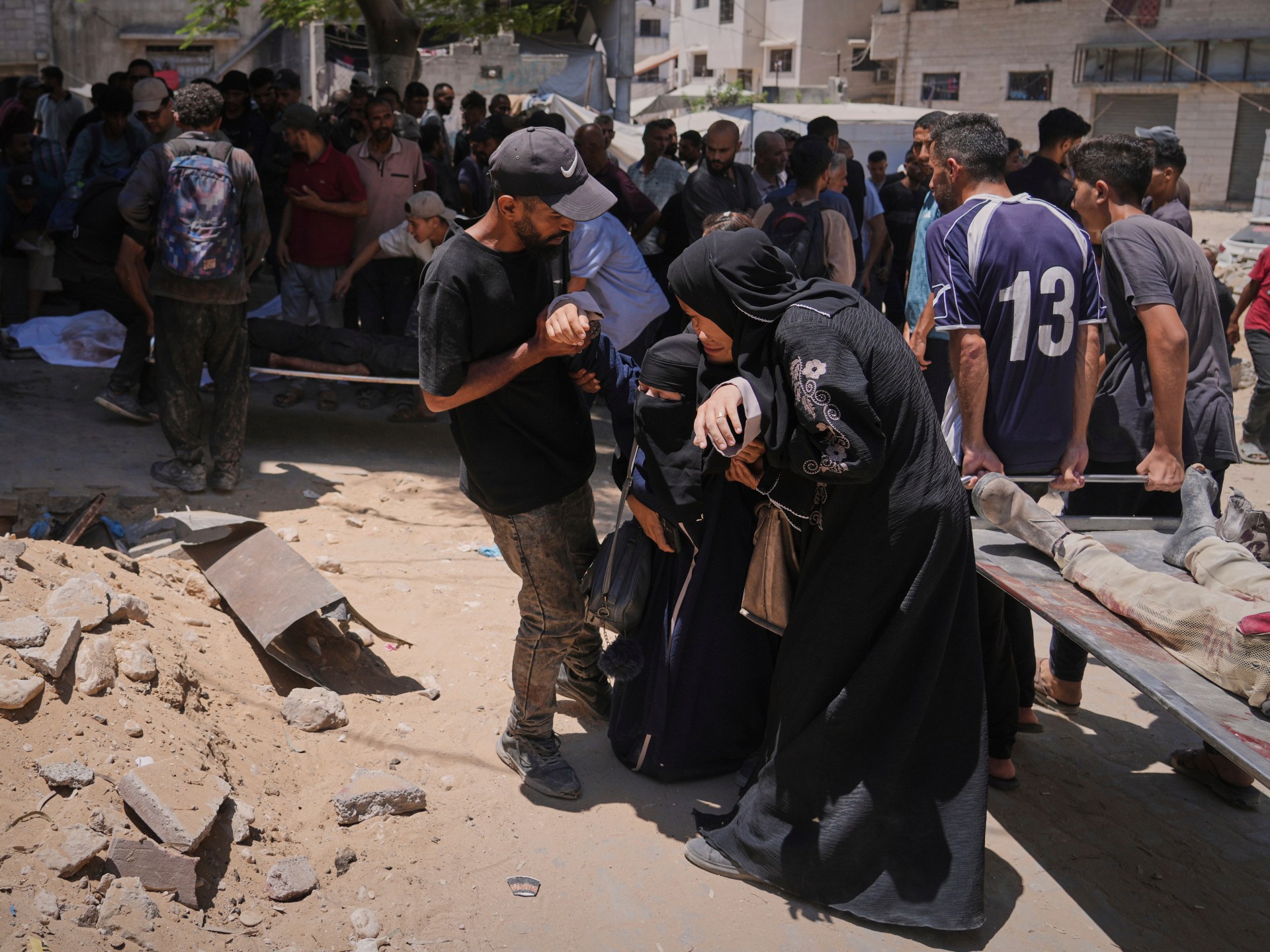 In Gaza only, people drop fainting from hunger, and children die slowly