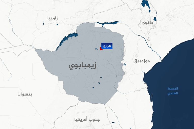 Special design Zimbabwe map