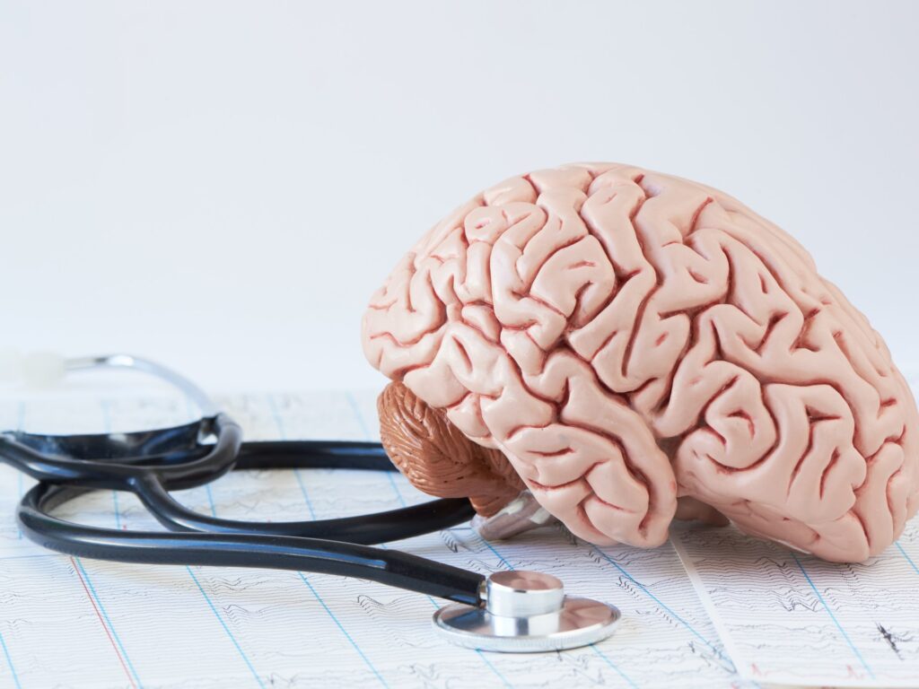 A biological indicator that indicates accelerated brain aging