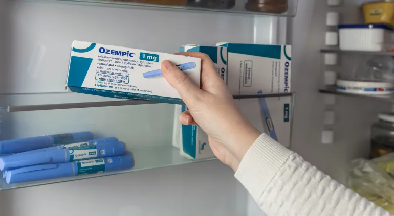 Ozempic Insulin injection pen or insulin cartridge pen for diabetics. Medical equipment for diabetics. Denmark - October 30, 2023