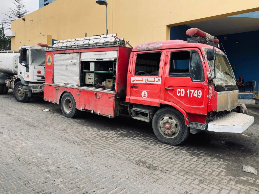 After 90% of its vehicles were destroyed, Gaza's civil defense is on the verge of collapse
