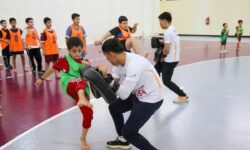 Continuous training for the age group from 7 to 14 years.. Sports for All organizes a new Muay Thai tour in Al Sadd