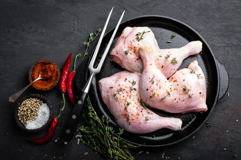 Dietary guidelines recommend eating 100 grams of chicken one to three times a week
