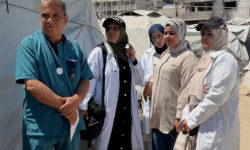 A volunteer medical team reaches patients in displacement tents in Gaza