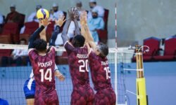 Our volleyball team beat Kuwait 3-0 and achieved its second victory in West Asia