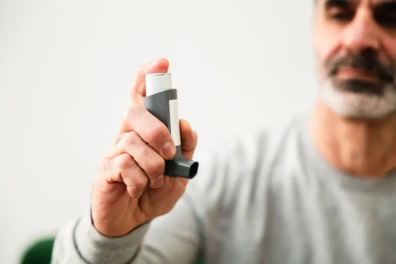 Asthma is a chronic inflammation of the bronchial tubes that causes coughing and shortness of breath and is controlled with treatment