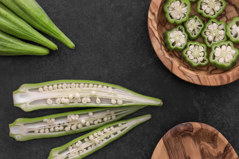 Okra possesses a set of properties that qualify it to combat a number of health problems