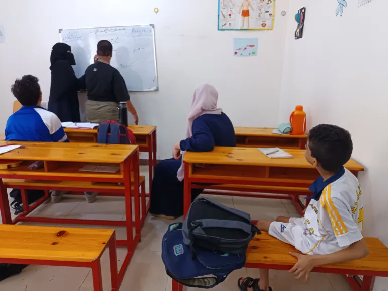 Part of the educational activities provided by the Foundation for children with cerebral palsy (Al Jazeera) 
