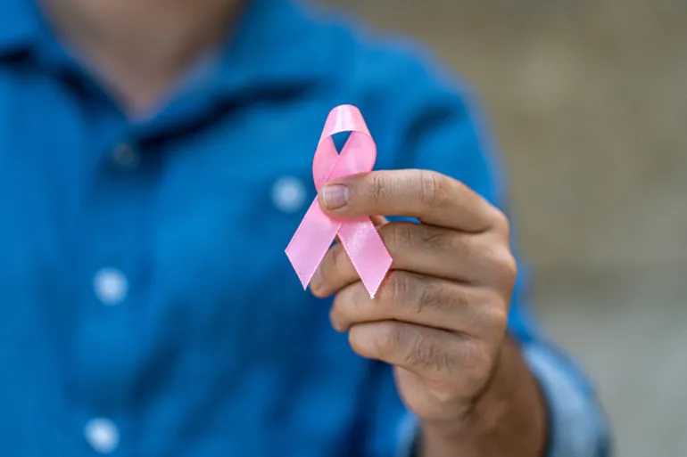The survival rate reaches 97% when breast cancer in men is detected early