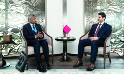 He met with an official at UBS.. The Governor of Qatar Central Bank meets his Malaysian counterpart
