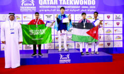 Strong competitions in the Qatar International Taekwondo Championship